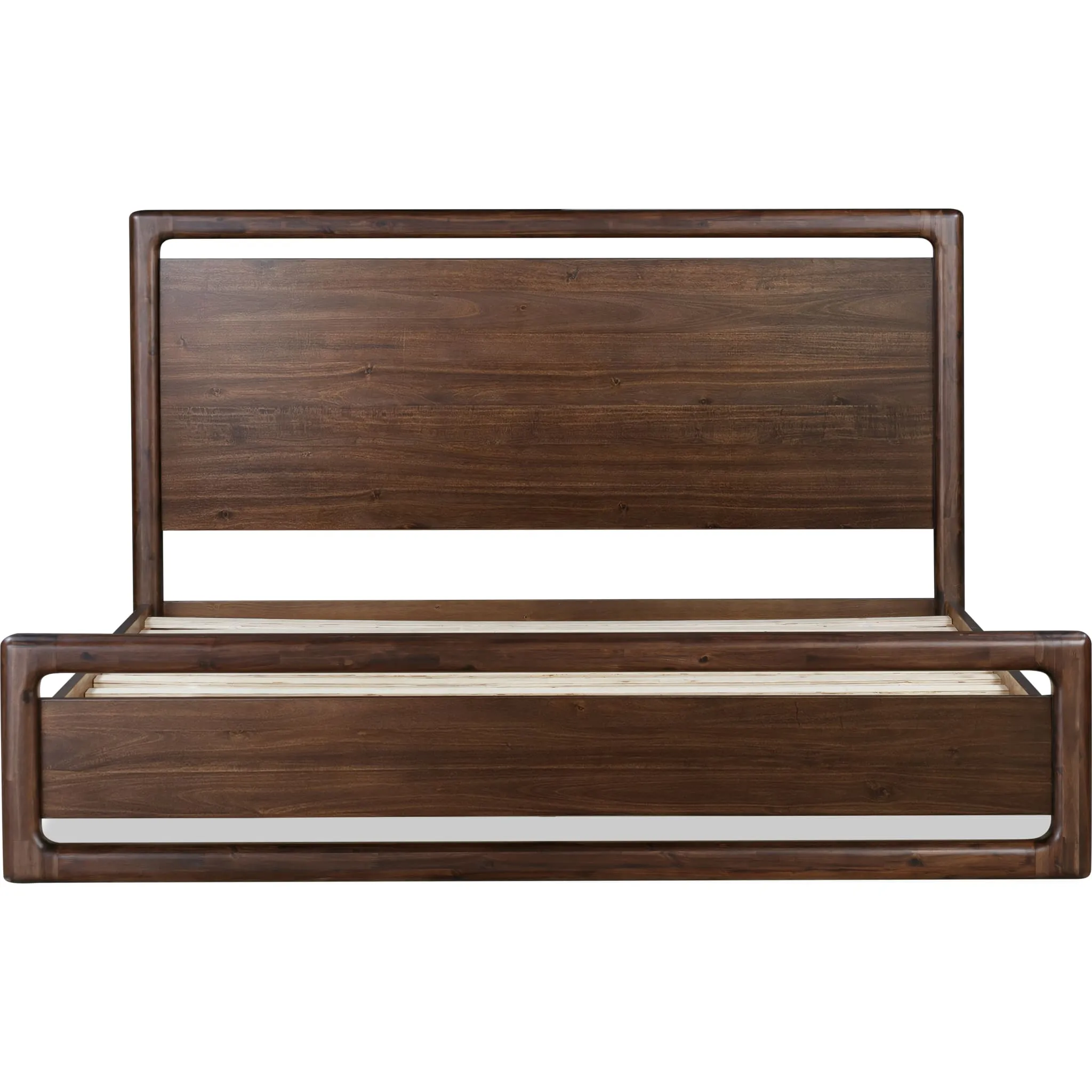 Sol Acacia Wood Platform Bed in Brown Spice Modus
