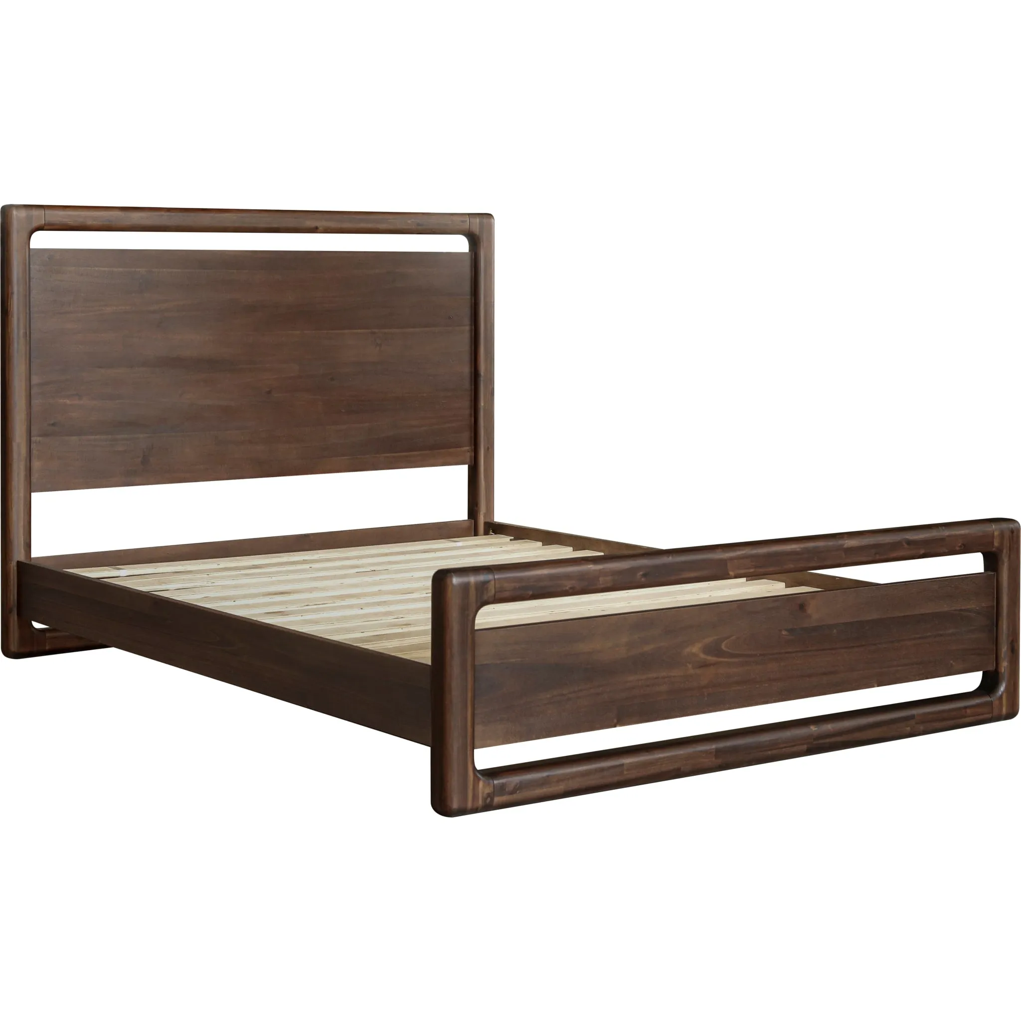 Sol Acacia Wood Platform Bed in Brown Spice Modus
