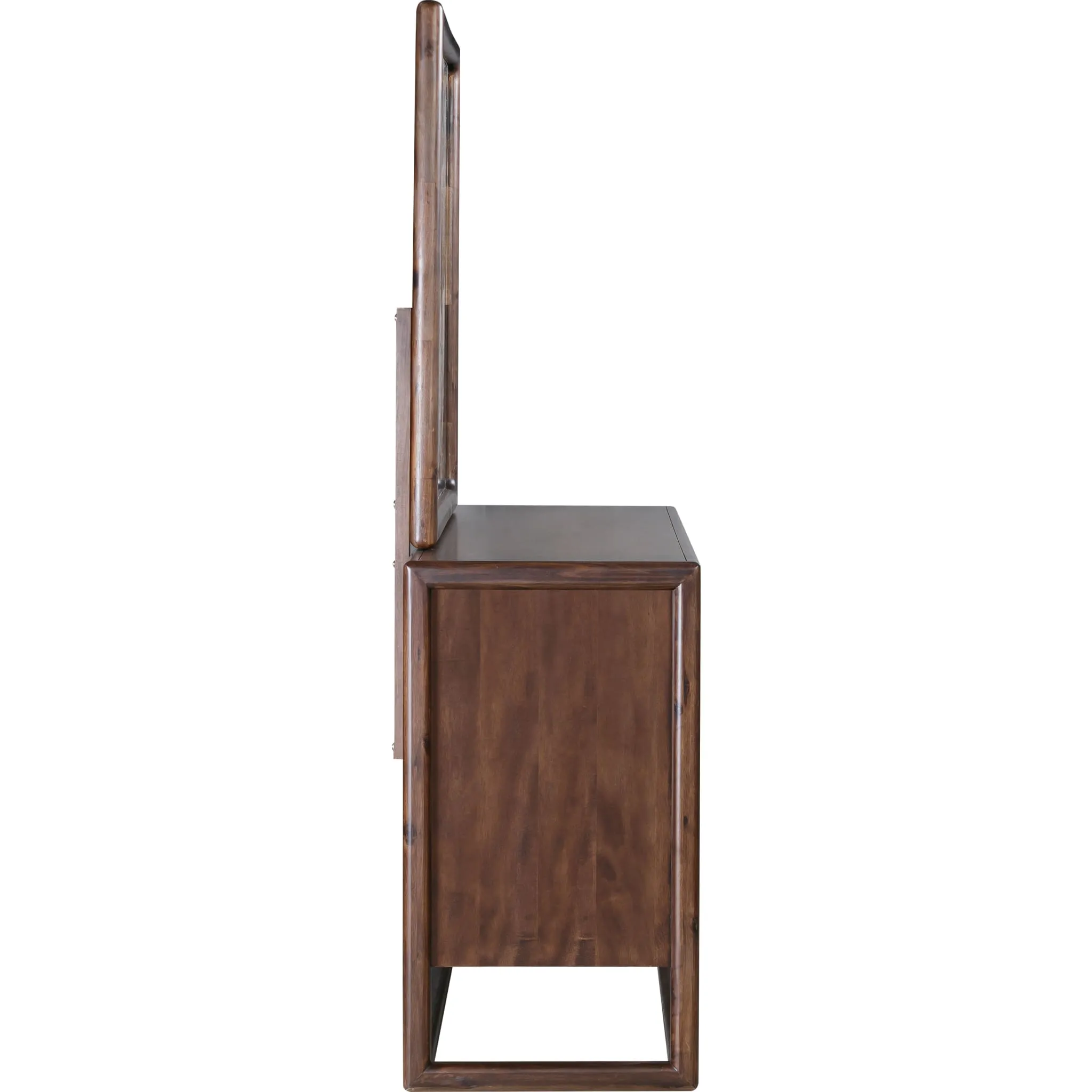 Sol Six Drawer Acacia Wood Dresser in Brown Spice Modus