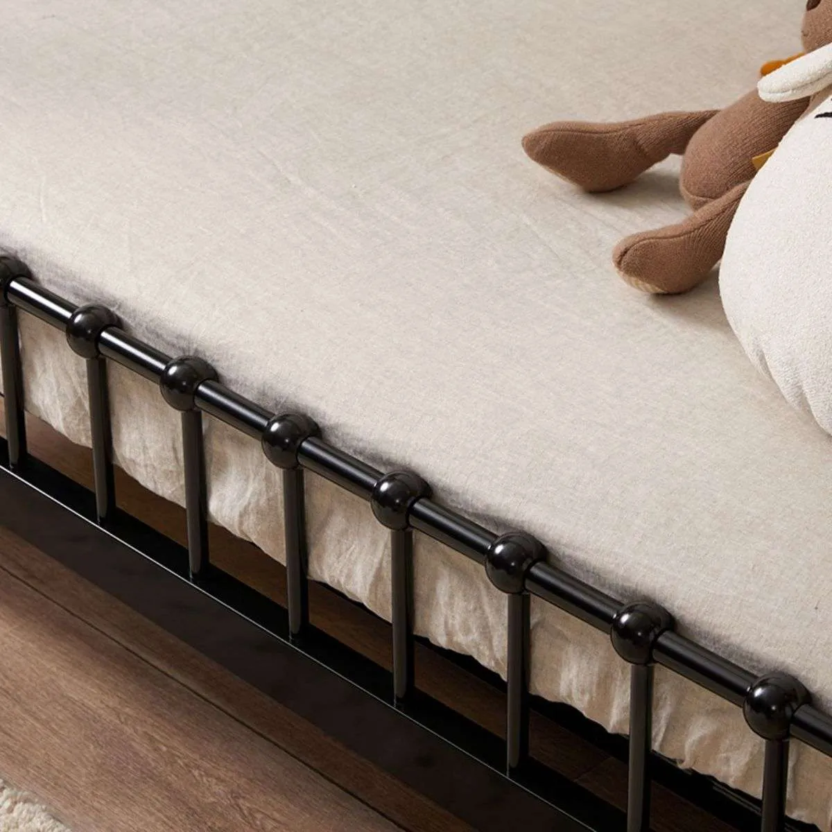 Sonata Cot Toddler Bed Conversion - Black Mocka