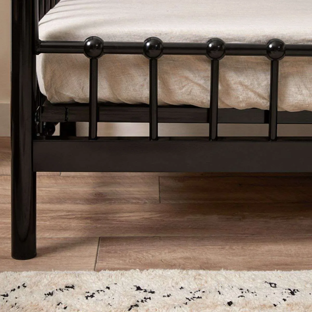 Sonata Cot Toddler Bed Conversion - Black Mocka