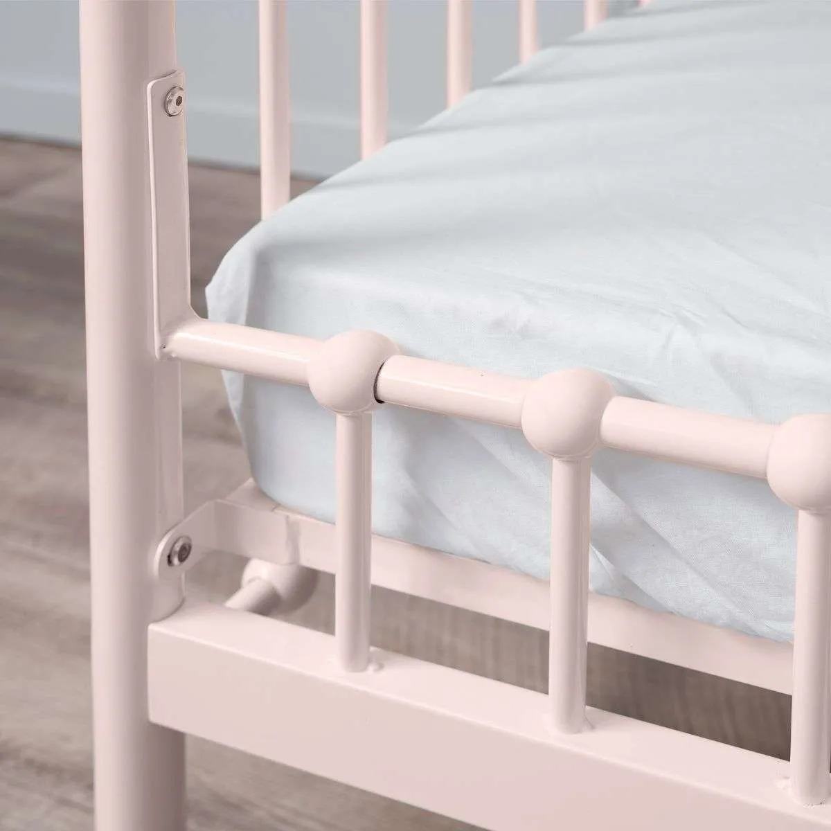 Sonata Cot Toddler Bed Conversion - Pink Mocka
