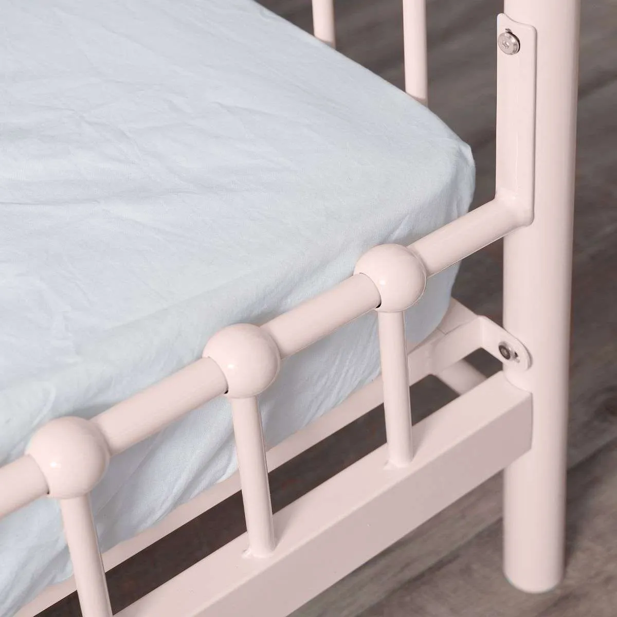 Sonata Cot Toddler Bed Conversion - Pink Mocka