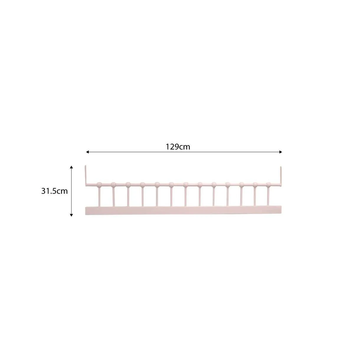 Sonata Cot Toddler Bed Conversion - Pink Mocka