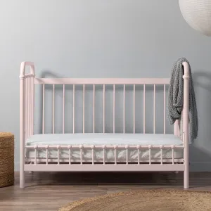 Sonata Cot Toddler Bed Conversion - Pink Mocka