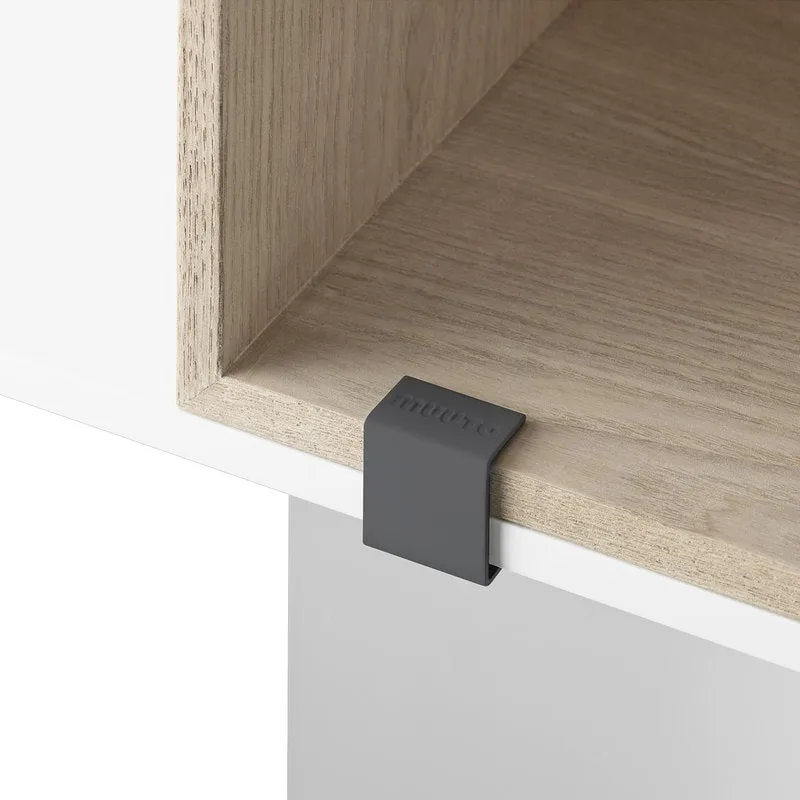 Stacked Clips Set of 5, Dark Grey