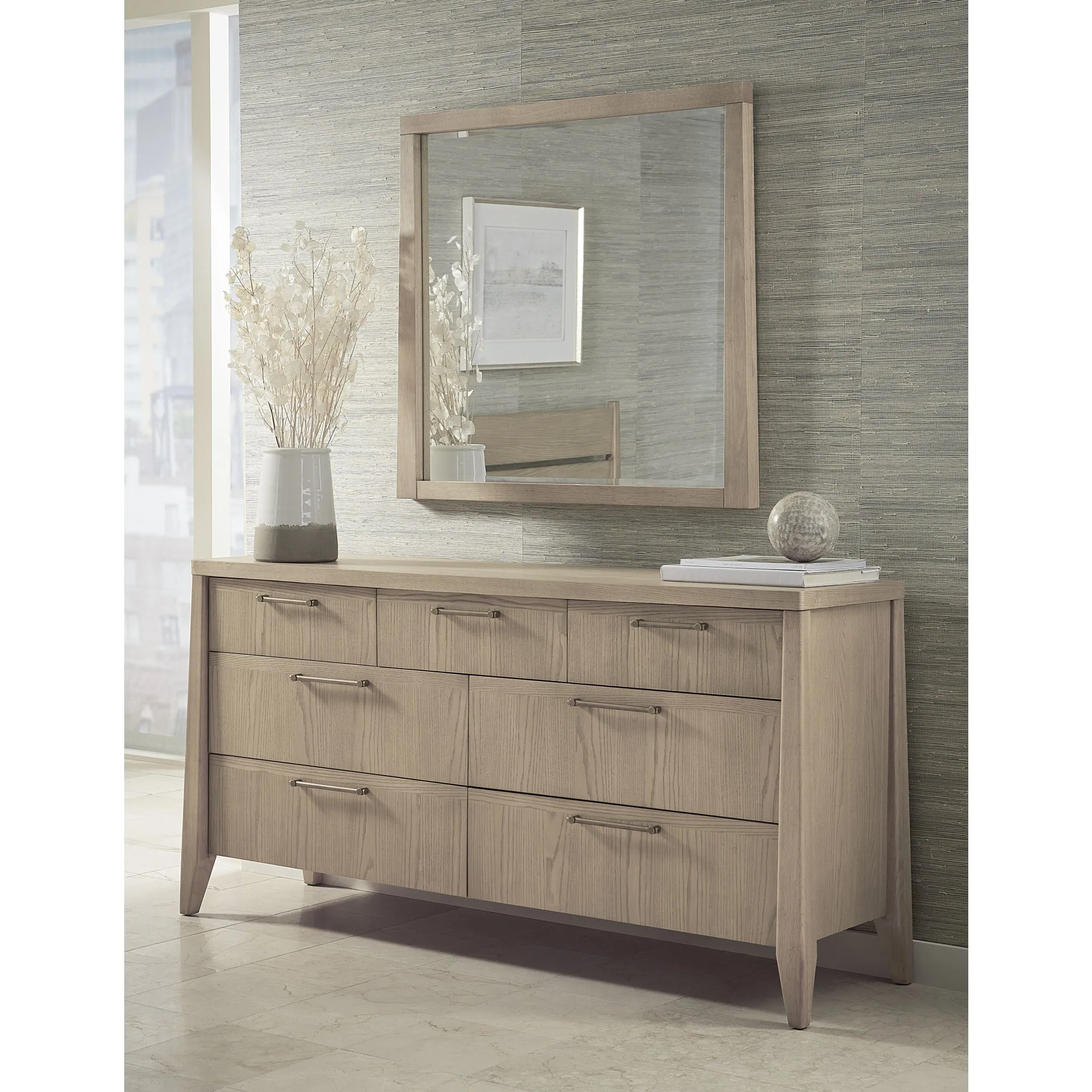 Sumire Wall or Dresser Mirror in Ginger Modus