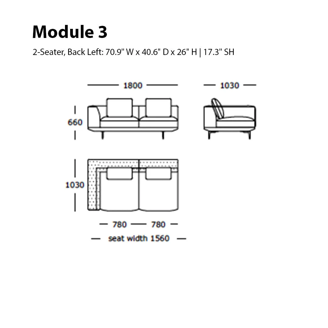 Surface Modular Sofa (Modules 1-4)