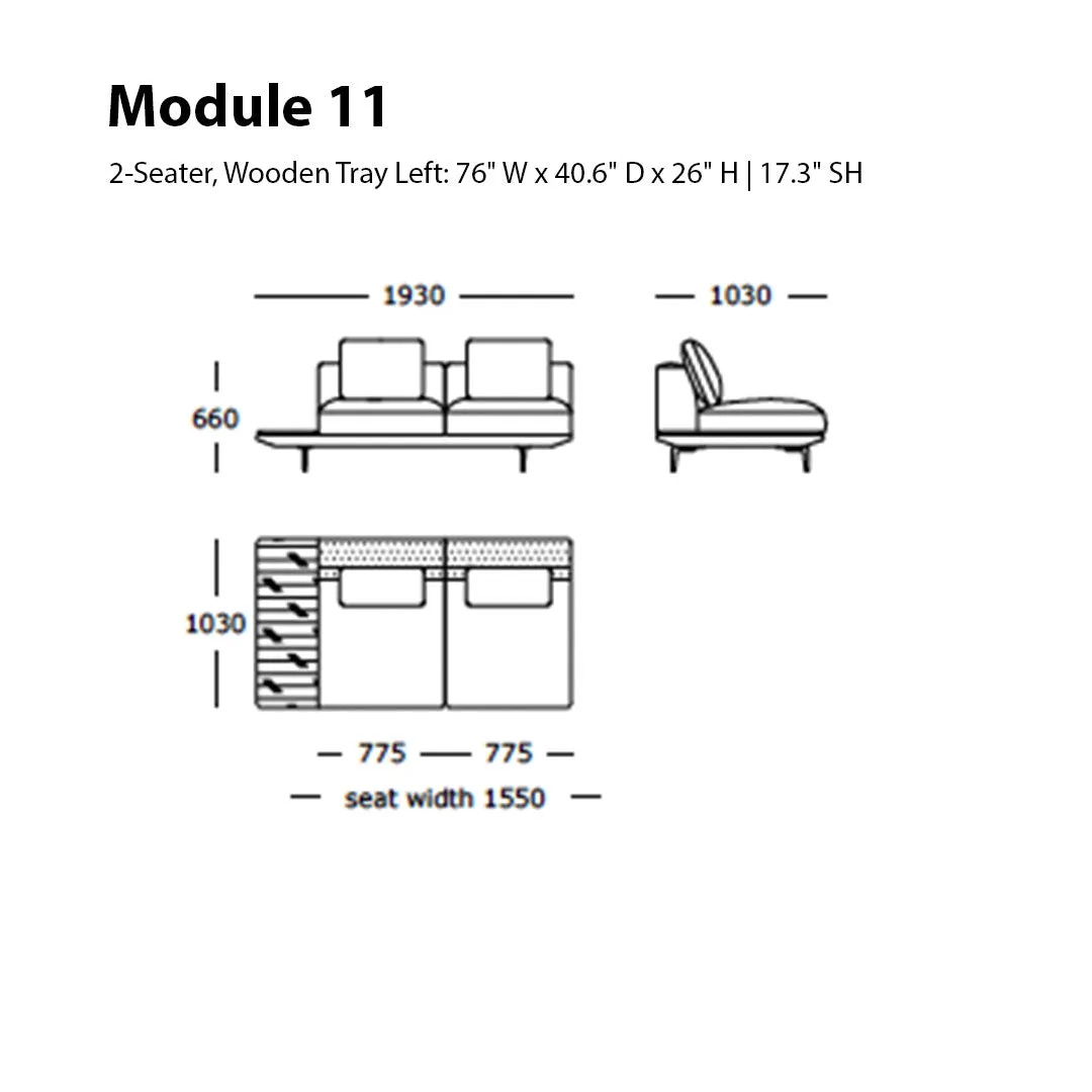 Surface Modular Sofa (Modules 9-12)