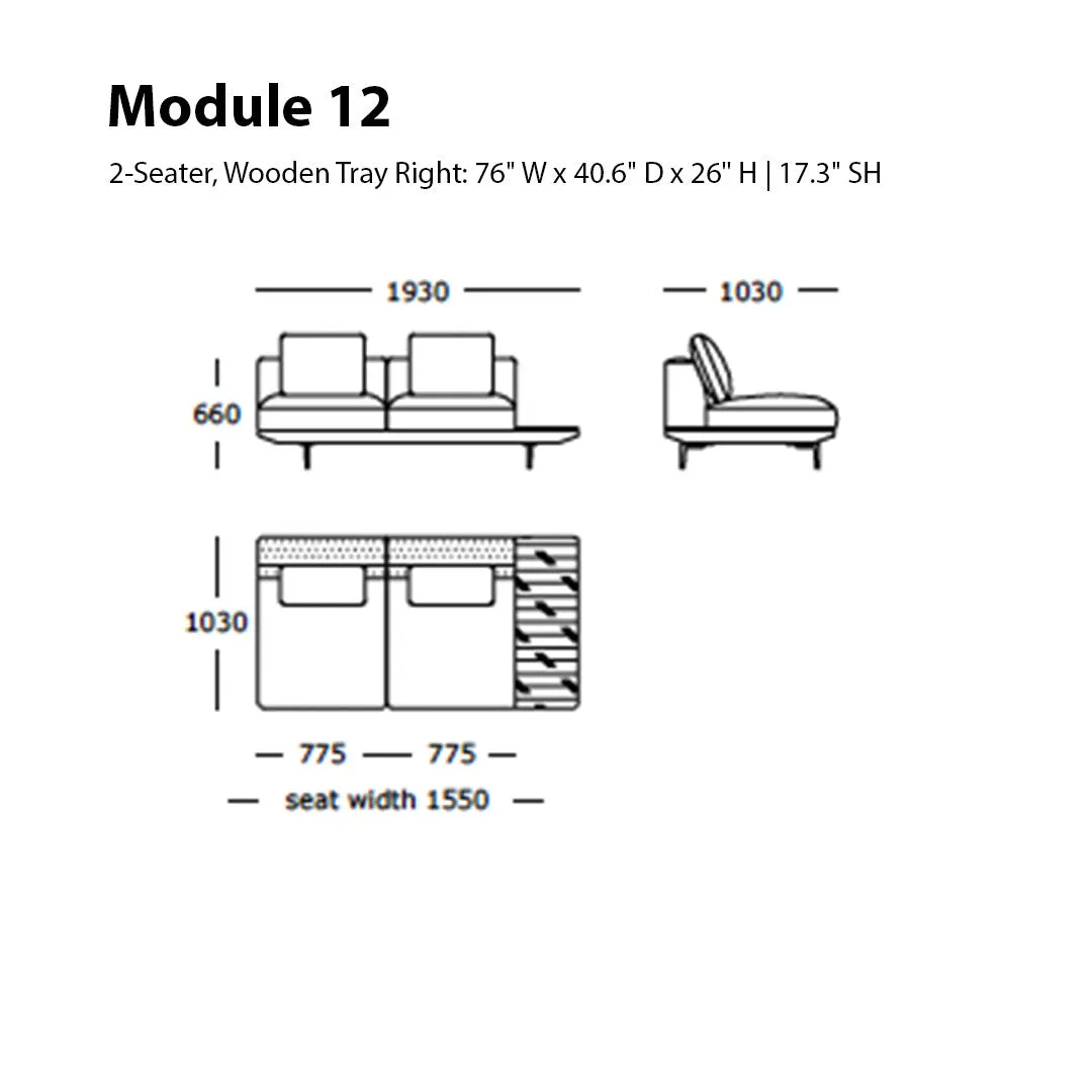 Surface Modular Sofa (Modules 9-12)