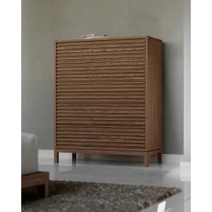 Tanner Five Drawer Ash Wood Chest in Roux Modus