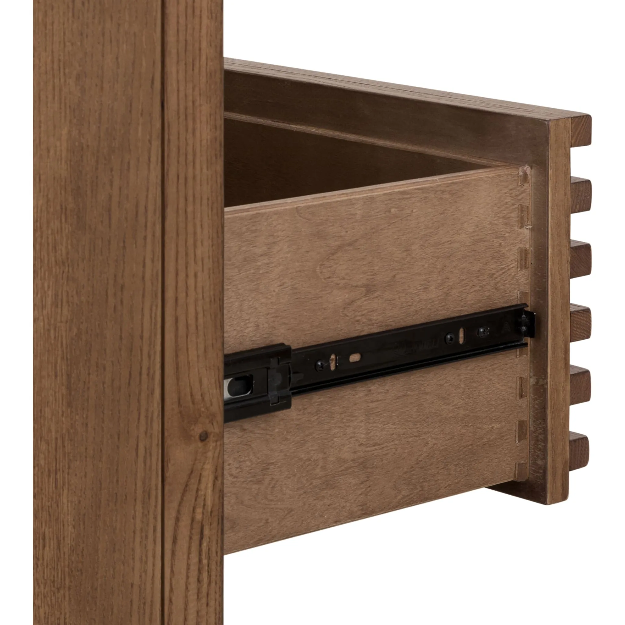 Tanner Five Drawer Ash Wood Chest in Roux Modus