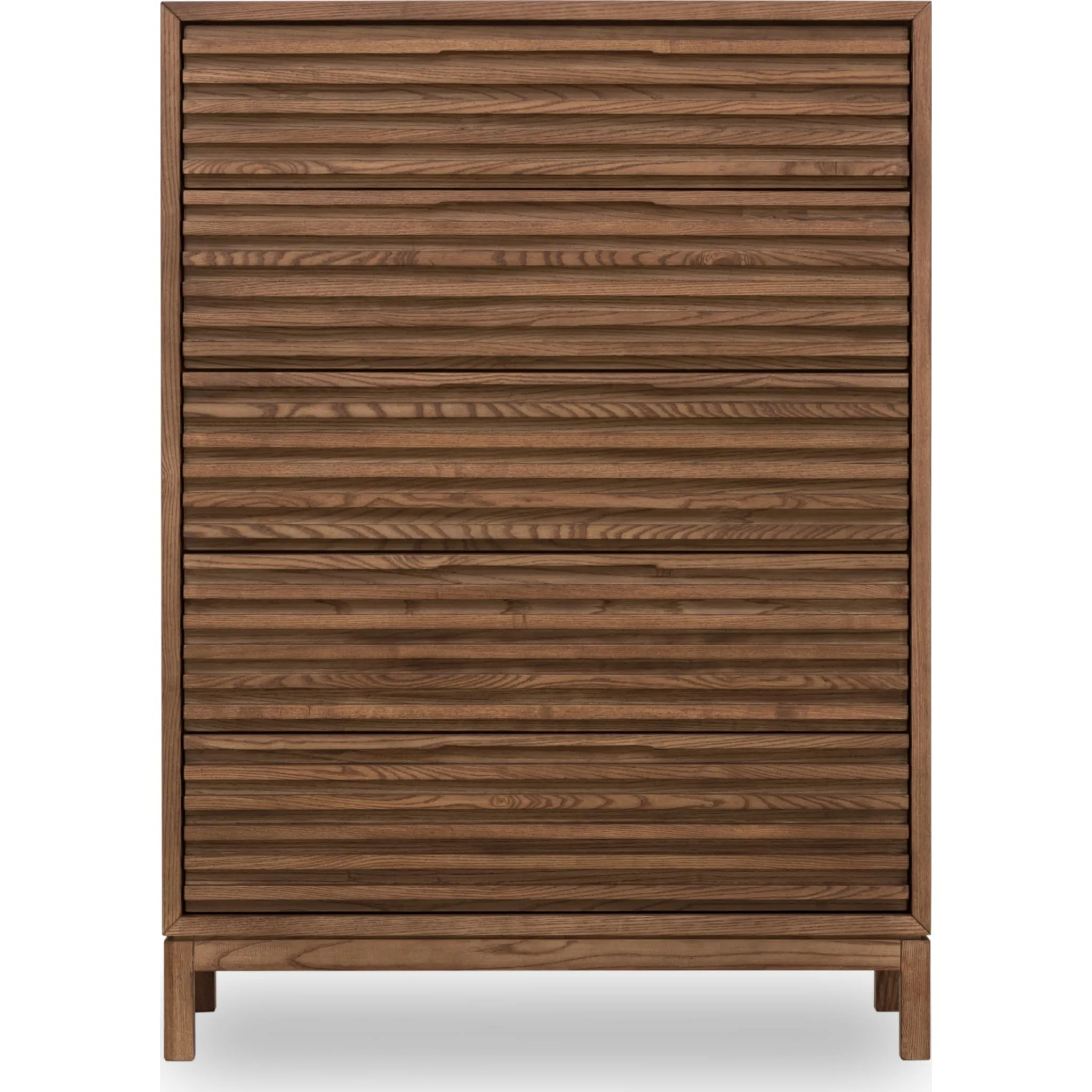 Tanner Five Drawer Ash Wood Chest in Roux Modus