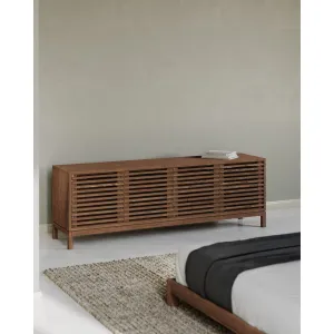 Tanner Four Door Solid Ash Media Console in Roux Modus