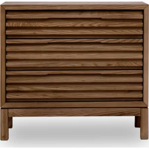 Tanner Three Drawer Ash Wood Nightstand in Roux Modus