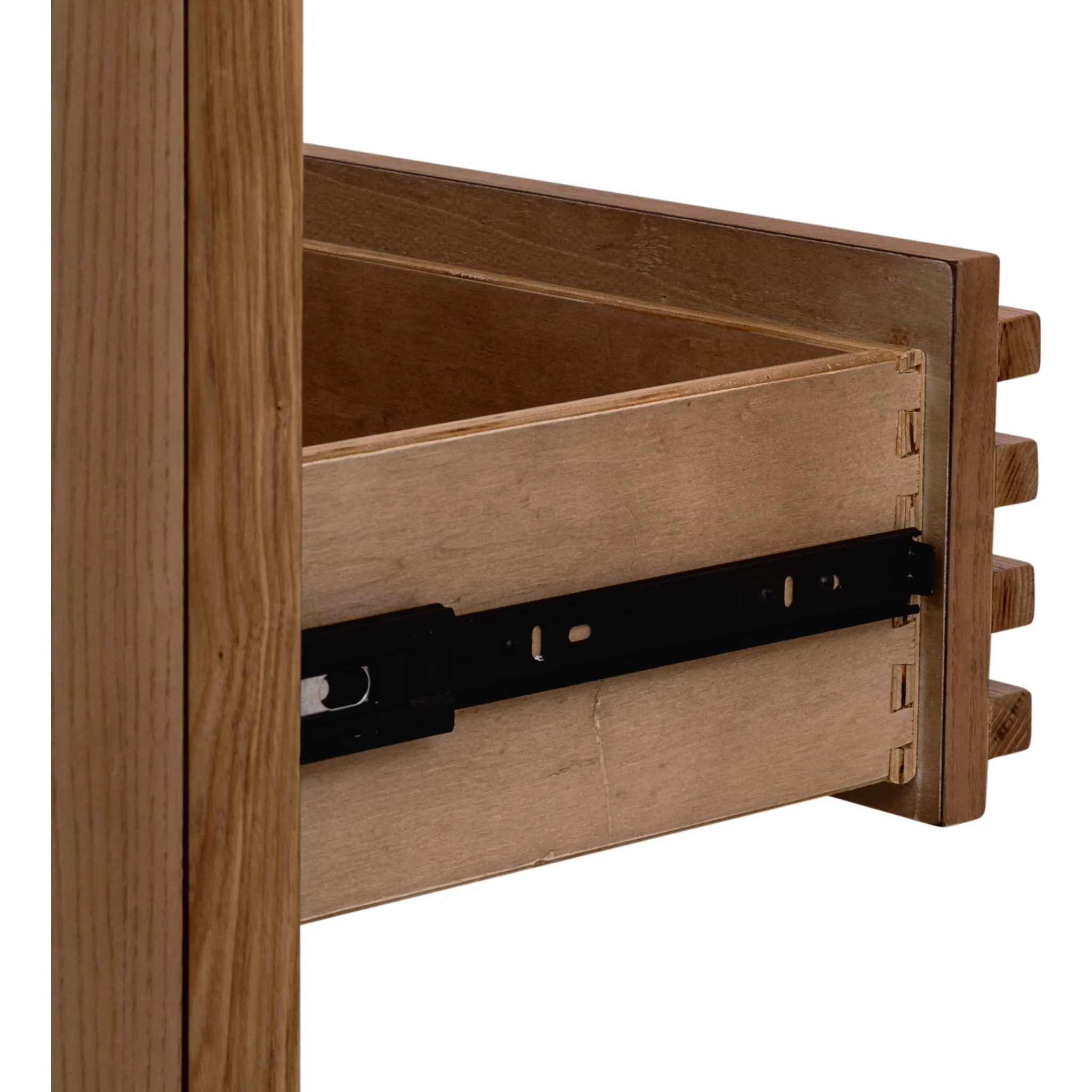 Tanner Two Drawer Ash Wood Nightstand in Roux Modus