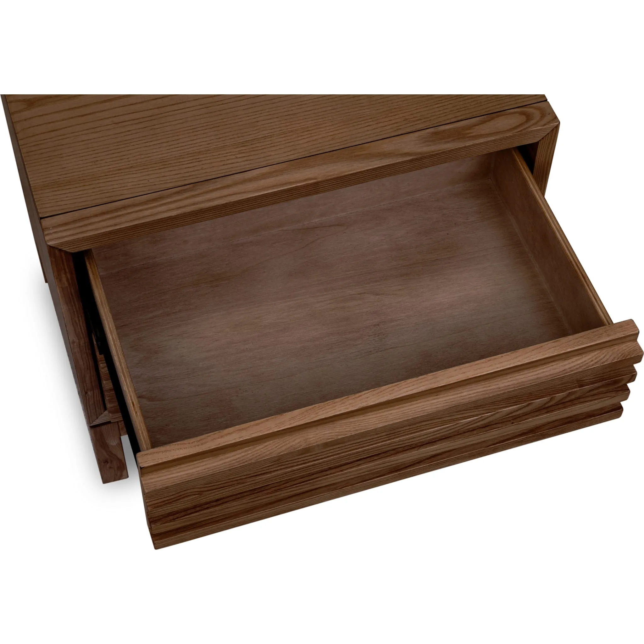 Tanner Two Drawer Ash Wood Nightstand in Roux Modus