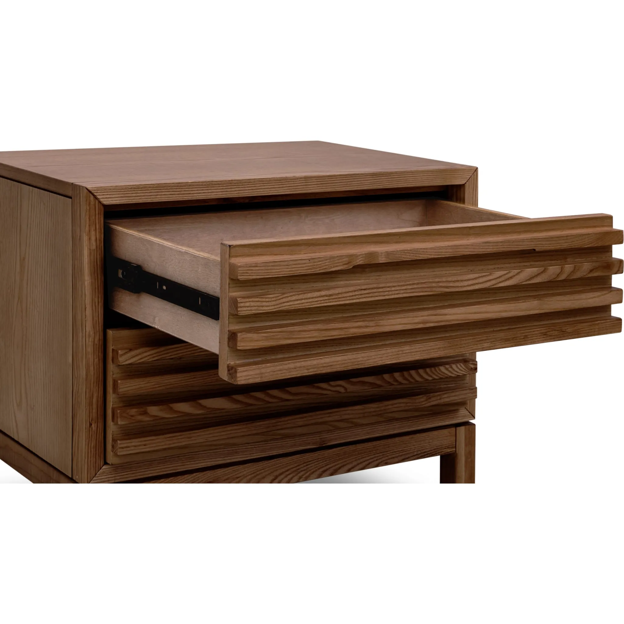 Tanner Two Drawer Ash Wood Nightstand in Roux Modus