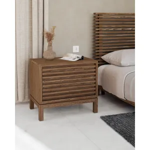 Tanner Two Drawer Ash Wood Nightstand in Roux Modus