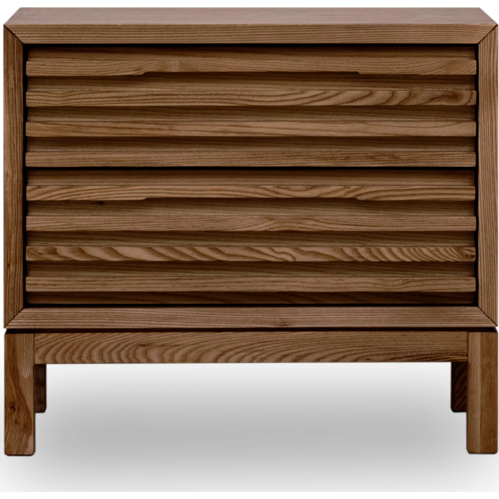 Tanner Two Drawer Ash Wood Nightstand in Roux Modus