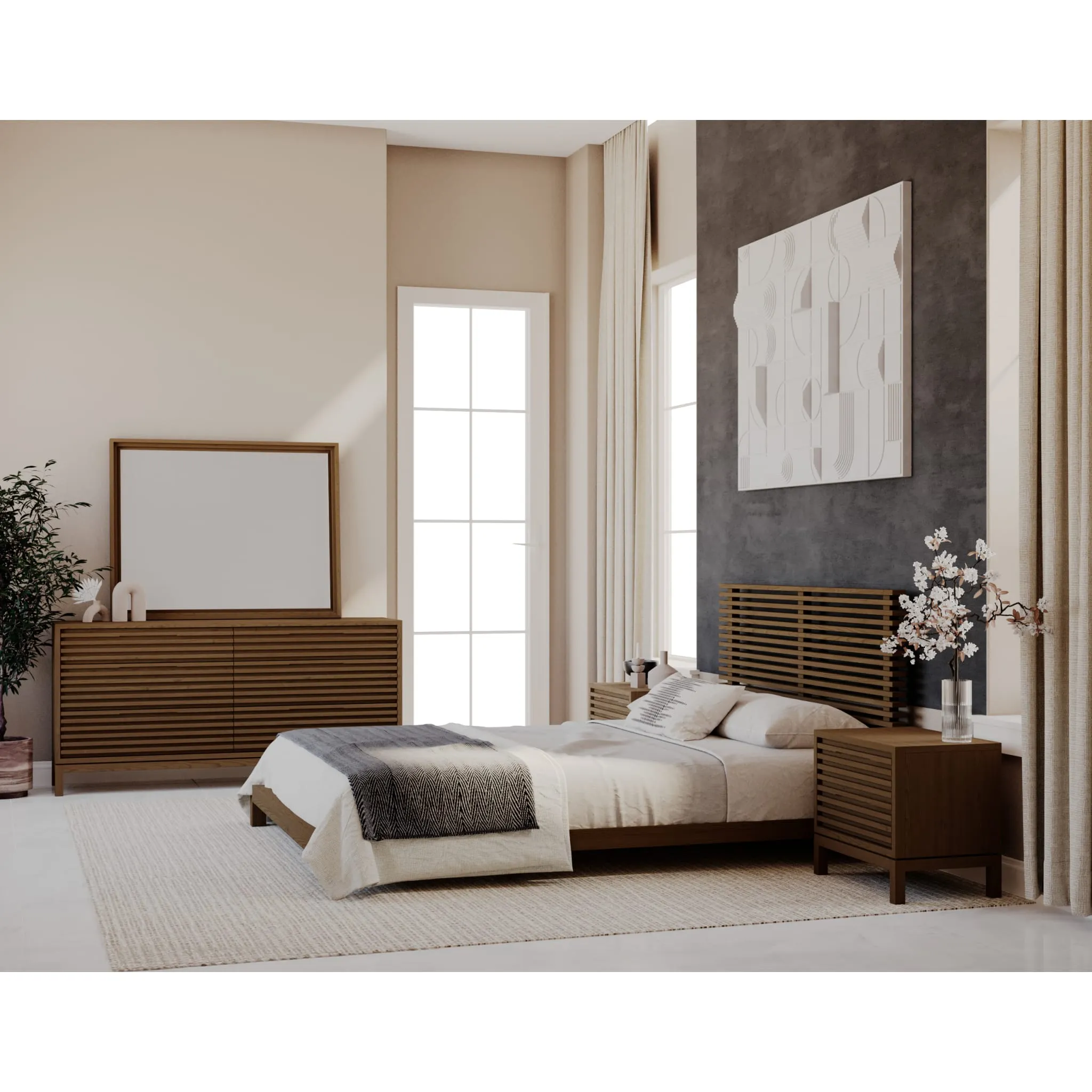 Tanner Wall or Dresser Mirror in Roux Modus