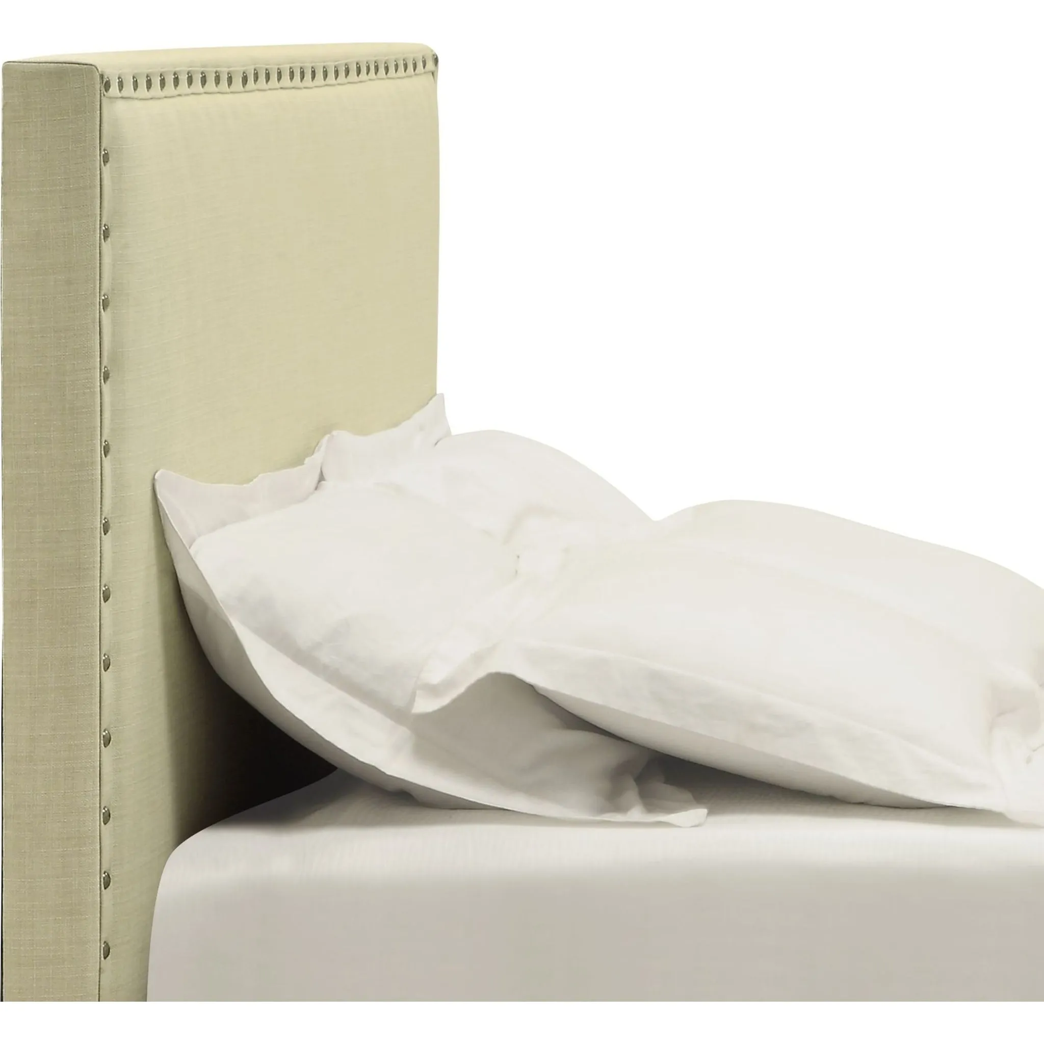 Tavel Nailhead Upholstered Headboard in Tumbleweed Modus
