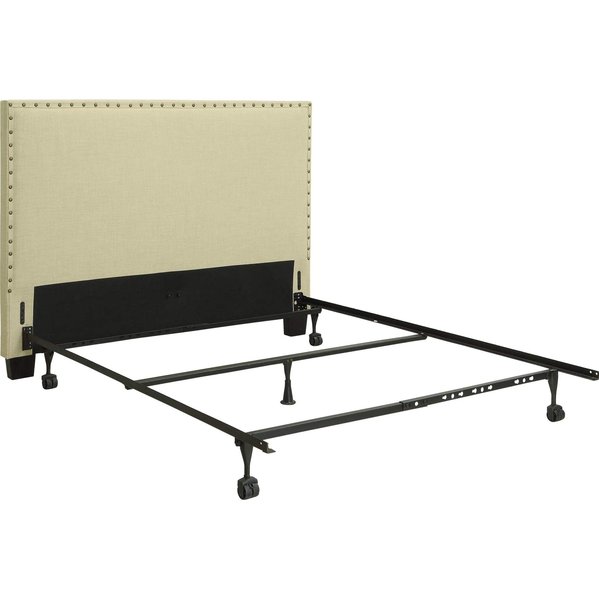 Tavel Nailhead Upholstered Headboard in Tumbleweed Modus