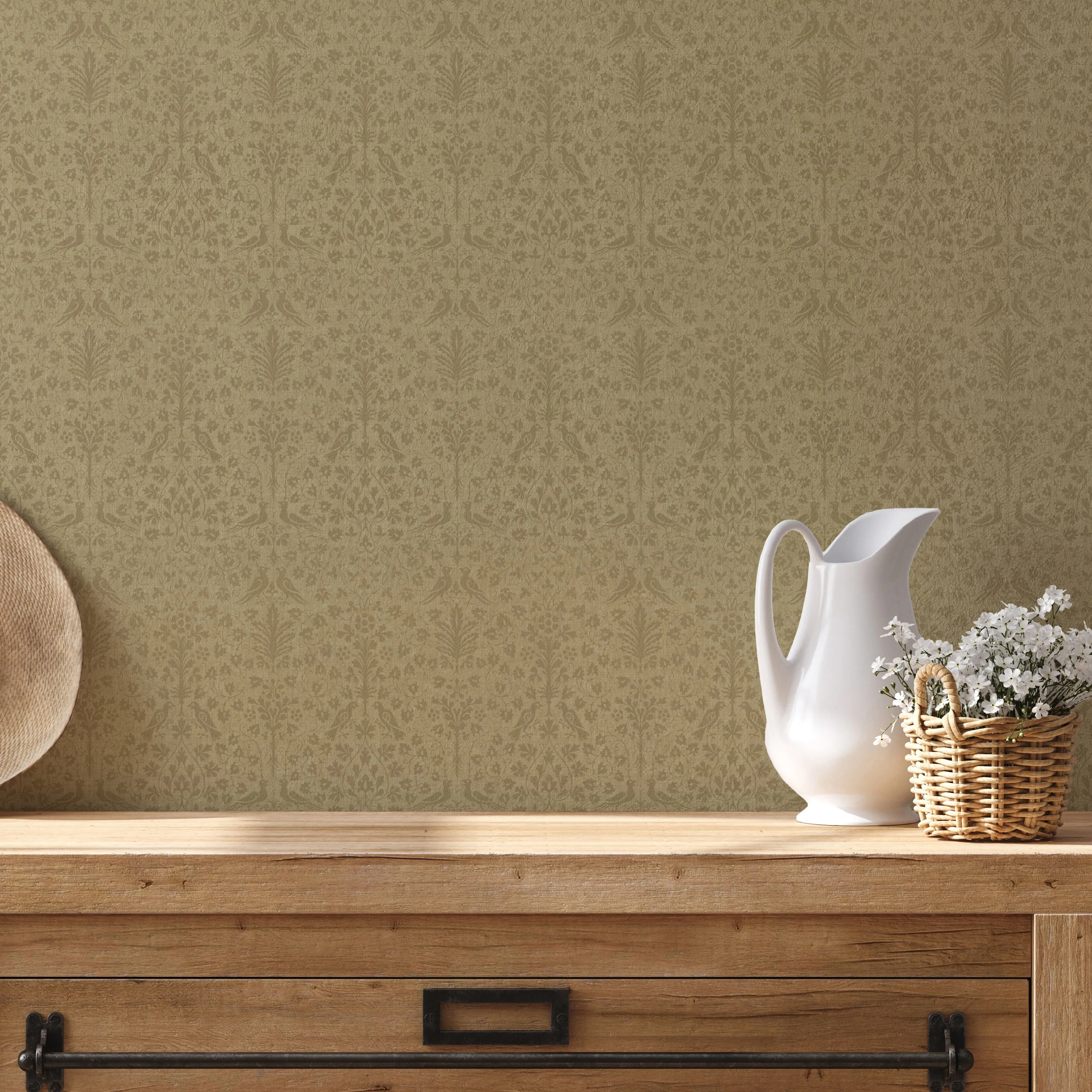 Textured Woodland Tapestry Wallpaper
