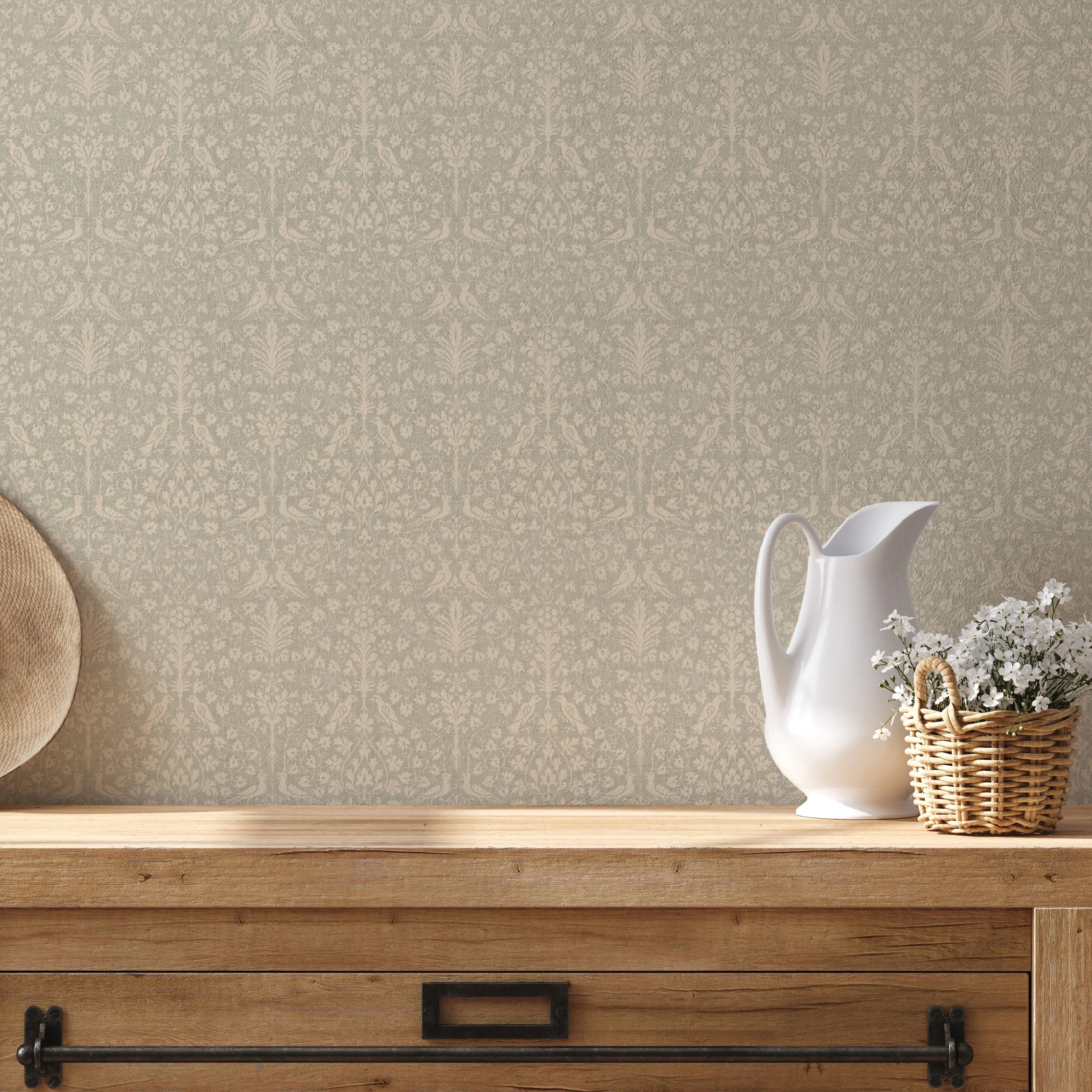 Textured Woodland Tapestry Wallpaper