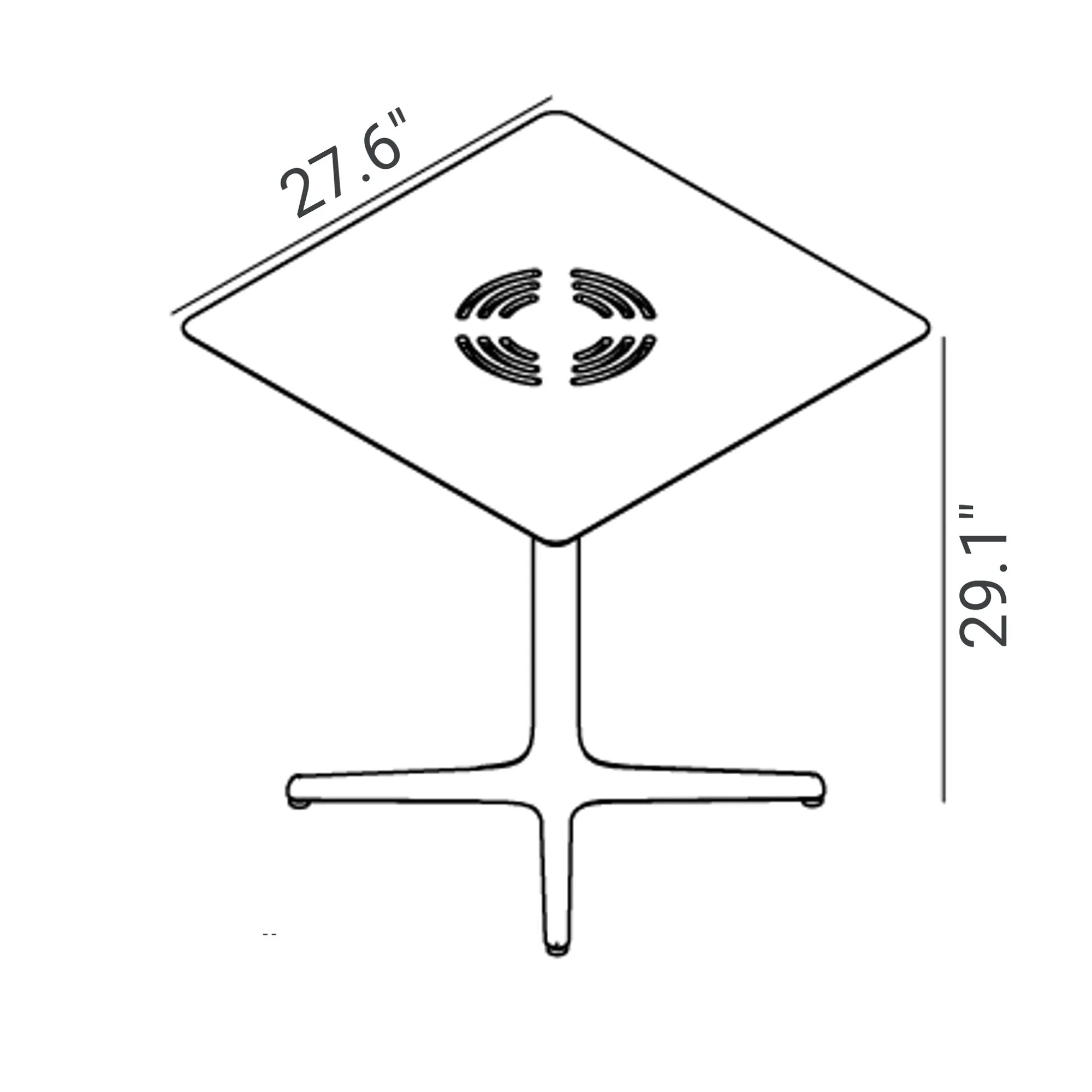 Toledo Aire Square Dining Table
