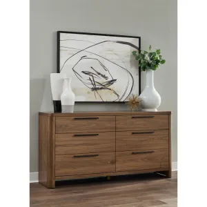 Totes Six Drawer Dresser in English Walnut Modus