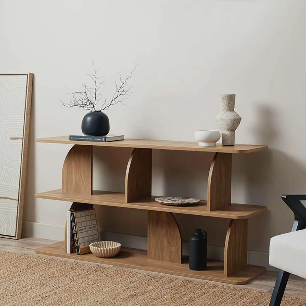 Tove Low Shelf  - Pecan Mocka