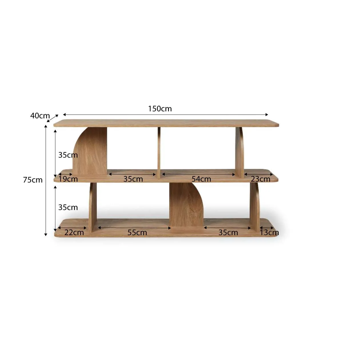 Tove Low Shelf  - Pecan Mocka