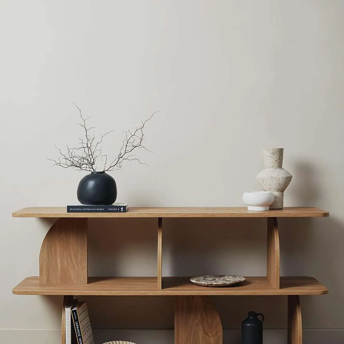 Tove Low Shelf  - Pecan Mocka