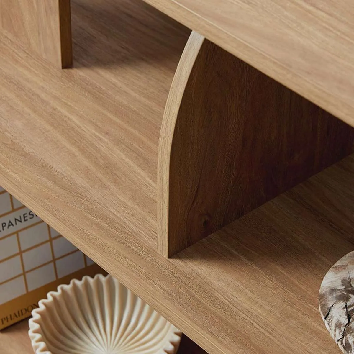 Tove Low Shelf  - Pecan Mocka