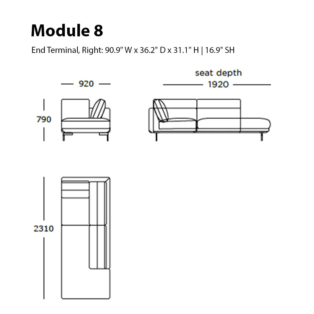 Trace Modular Sofa (Modules 7-11)
