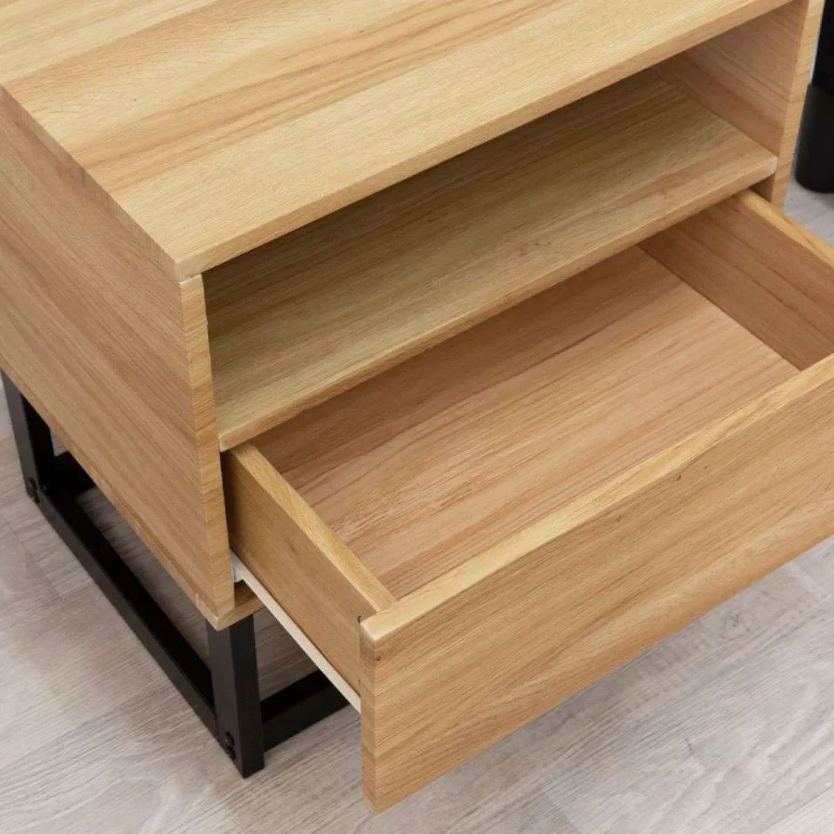 Urban Bedside Table - Black Mocka