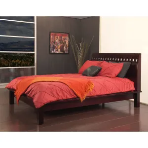 Veneto Wood Platform Bed in Espresso Modus