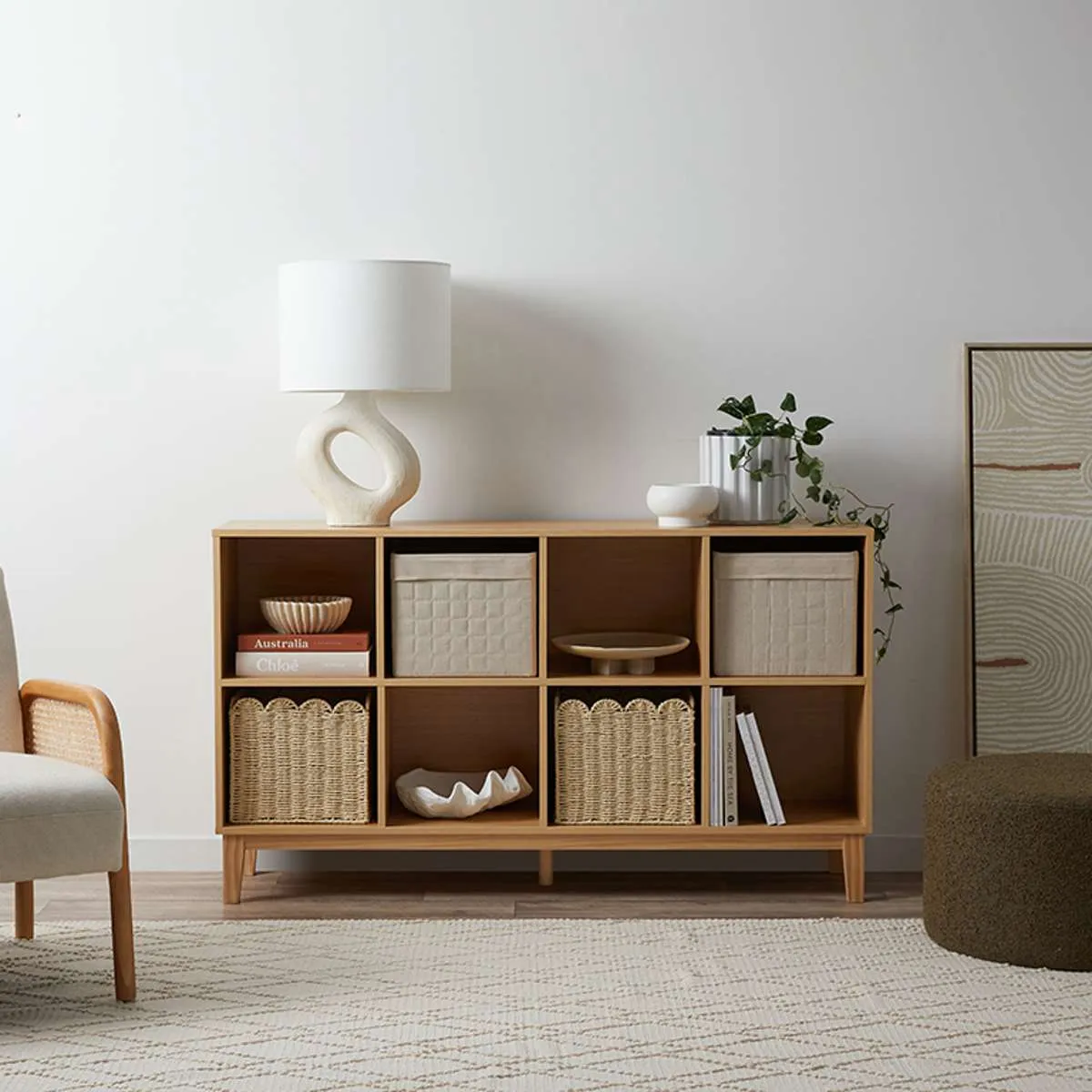 Watson 8 Cube Storage Unit - Natural Mocka