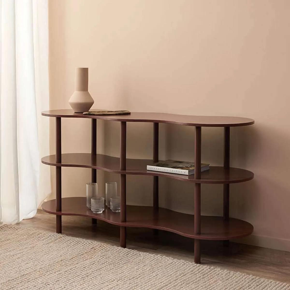 Wavey Low Three Shelf - Chocolate Mocka