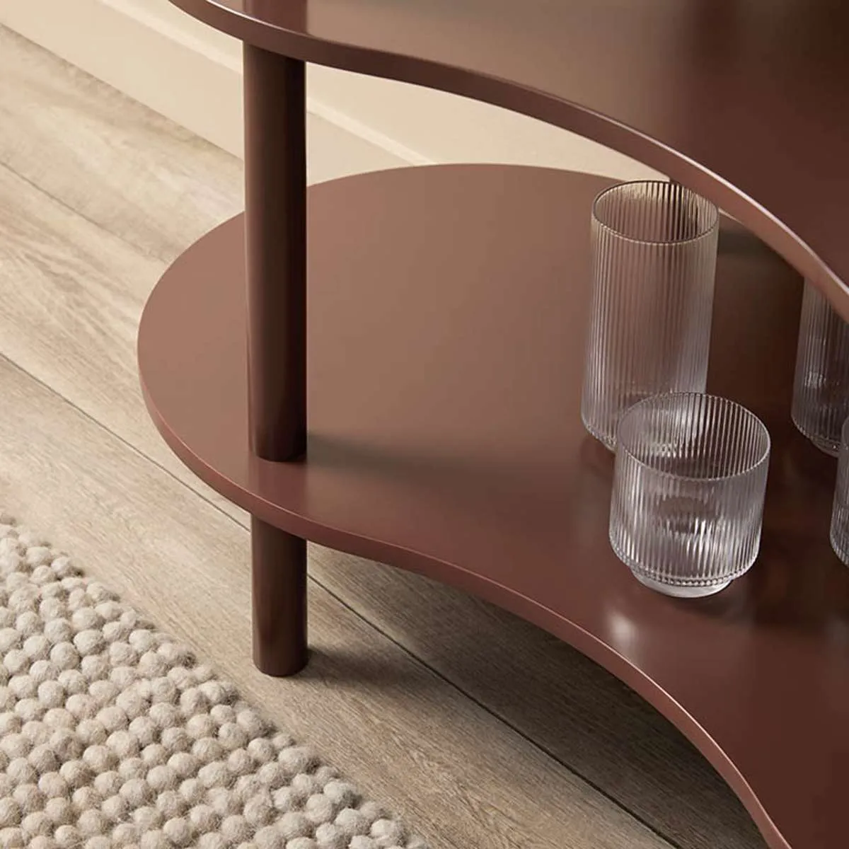 Wavey Low Three Shelf - Chocolate Mocka