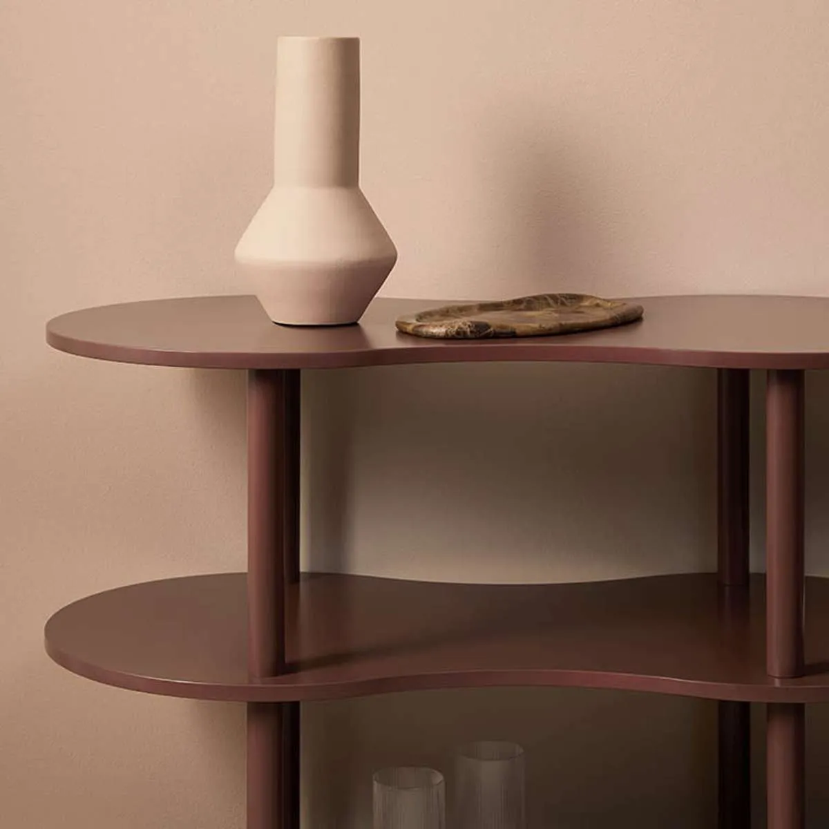 Wavey Low Three Shelf - Chocolate Mocka