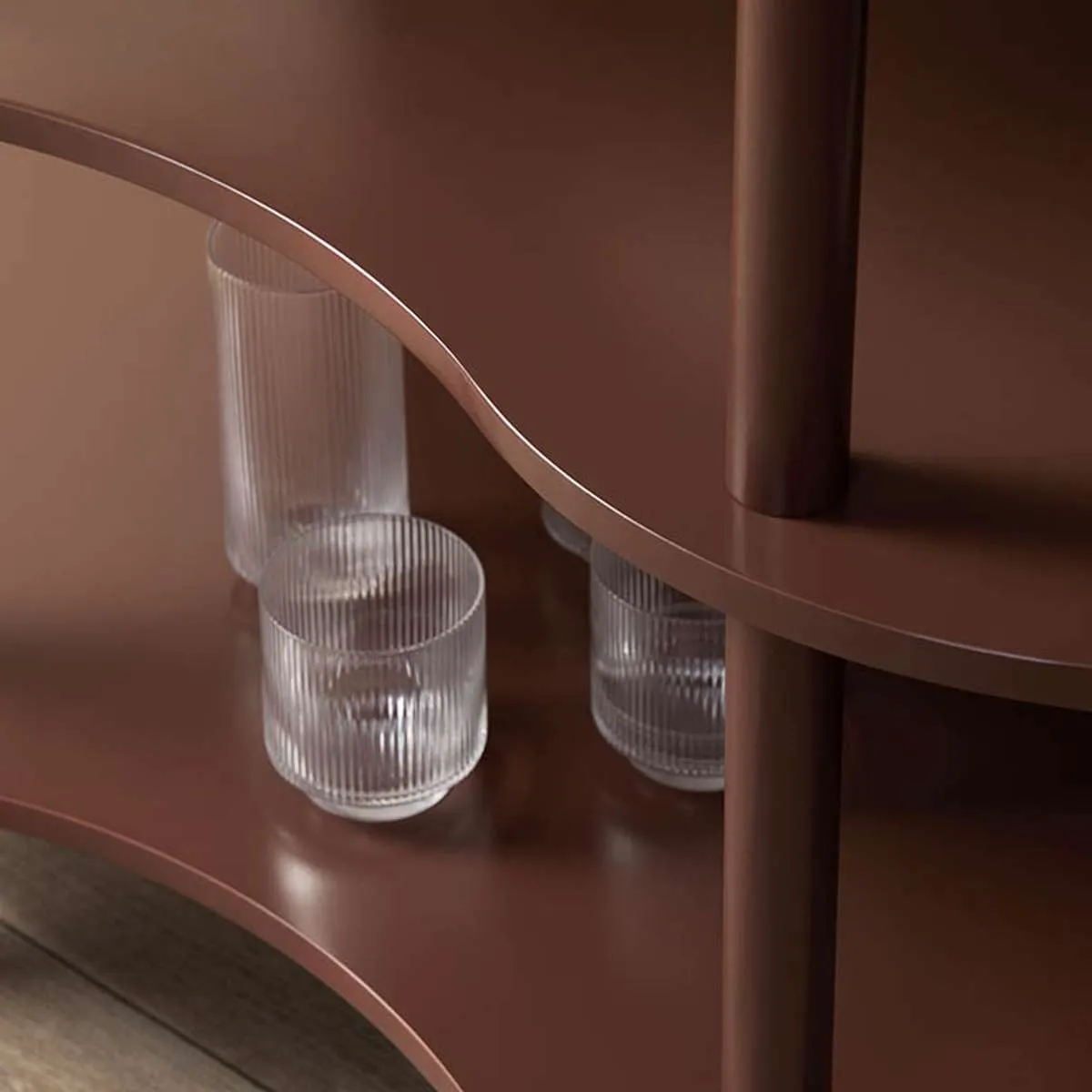 Wavey Low Three Shelf - Chocolate Mocka