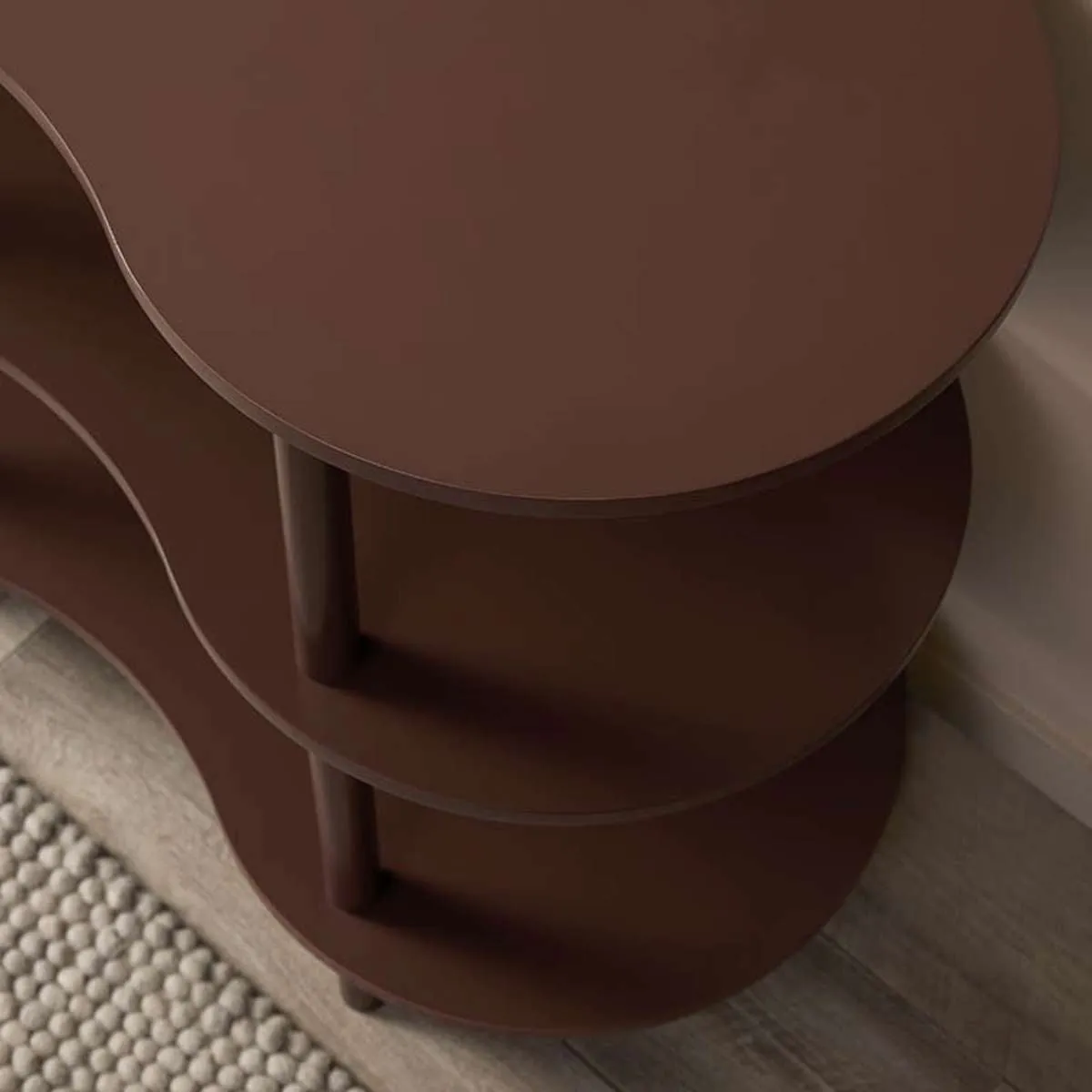 Wavey Low Three Shelf - Chocolate Mocka