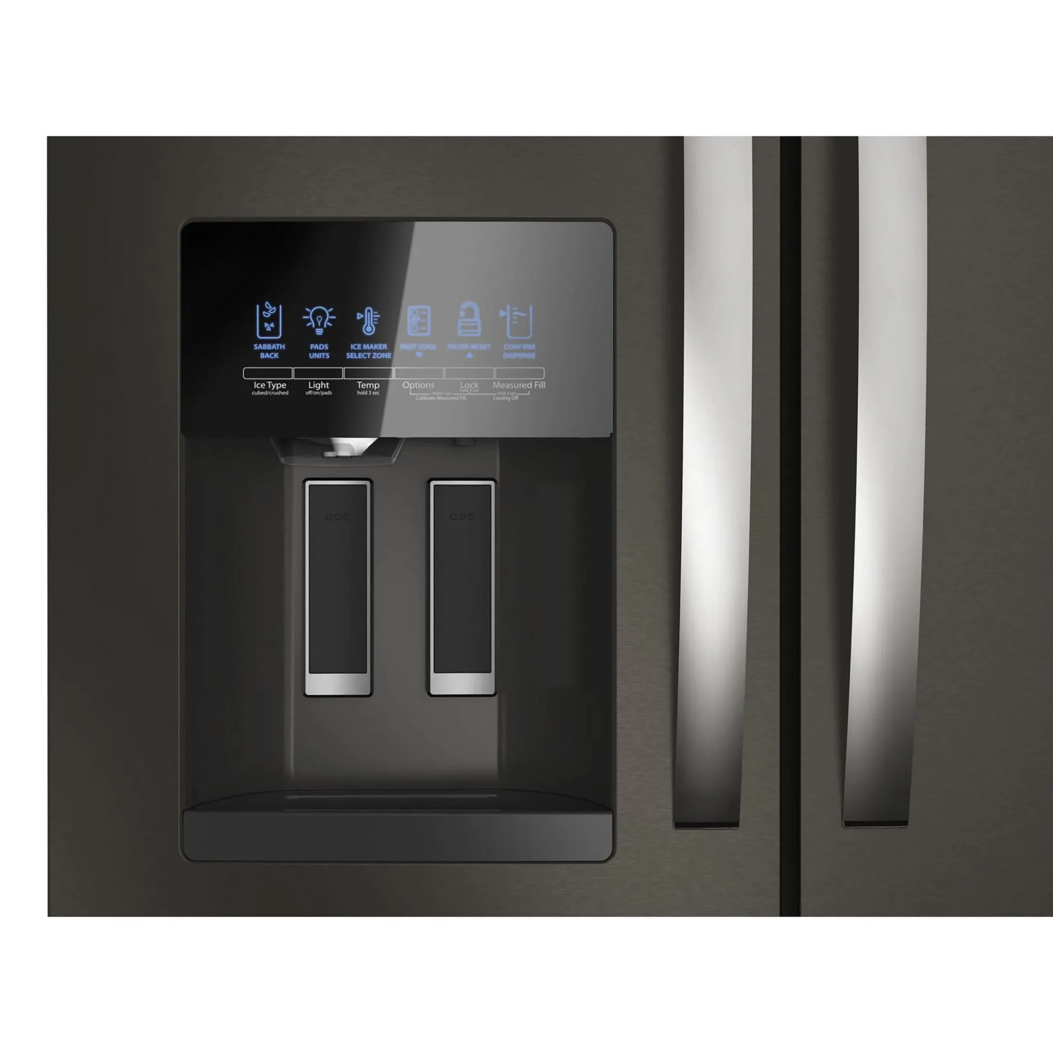 Whirlpool Fingerprint Resistant Black Stainless French Door Refrigerator (24.5 Cu.Ft.) - WRMF3636RV