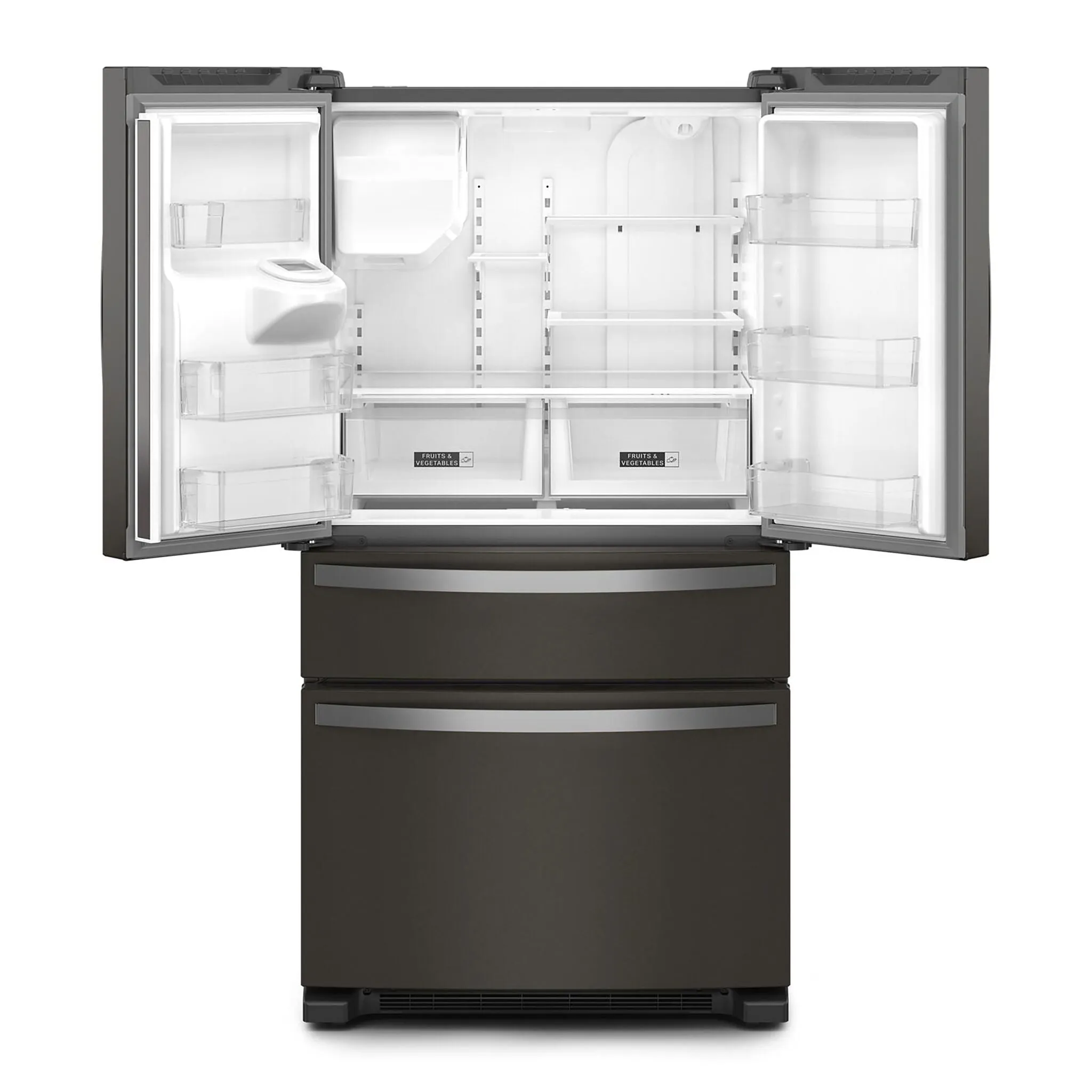 Whirlpool Fingerprint Resistant Black Stainless French Door Refrigerator (24.5 Cu.Ft.) - WRMF3636RV