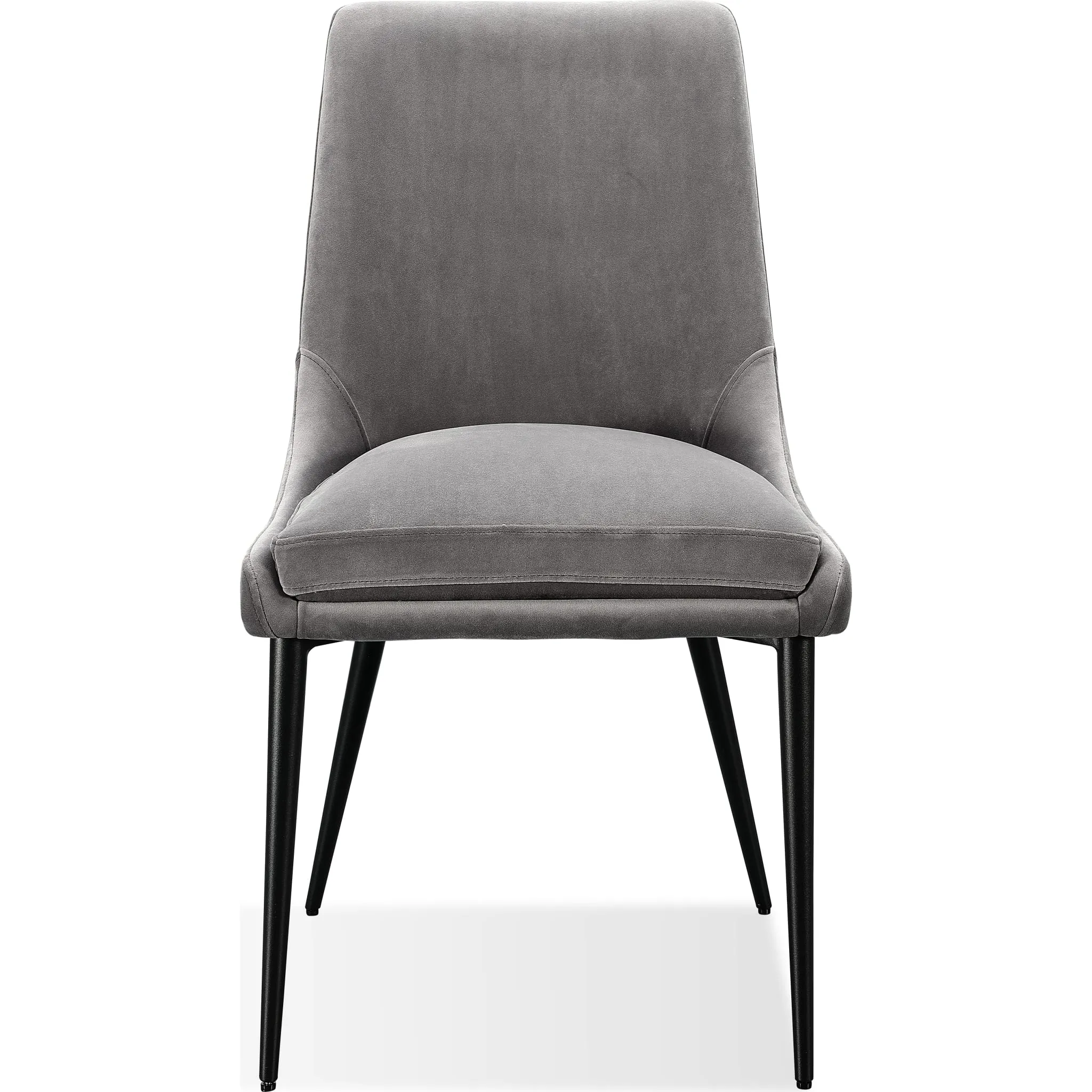 Winston Upholstered Metal Leg Dining Chair in Goose and Black Modus