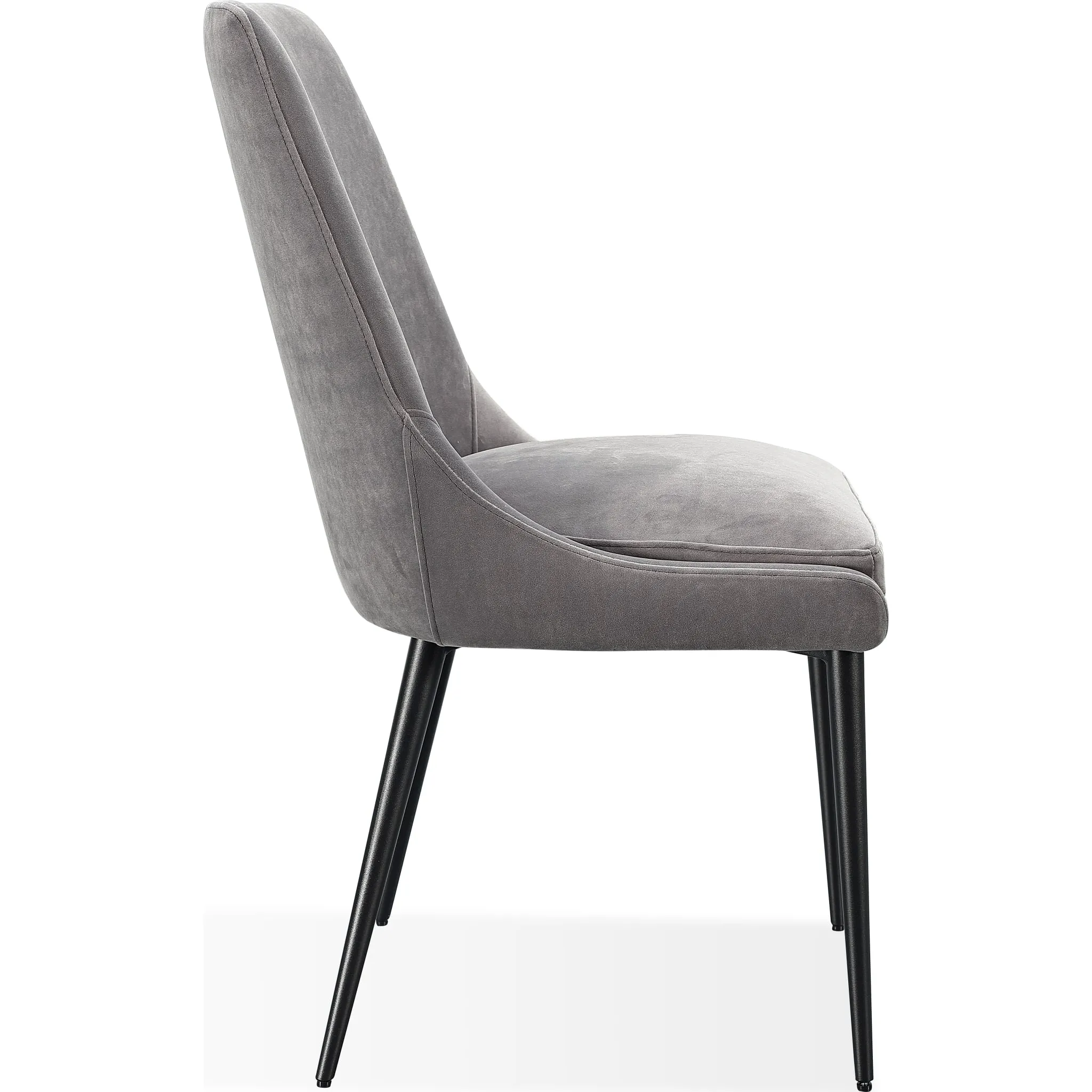 Winston Upholstered Metal Leg Dining Chair in Goose and Black Modus