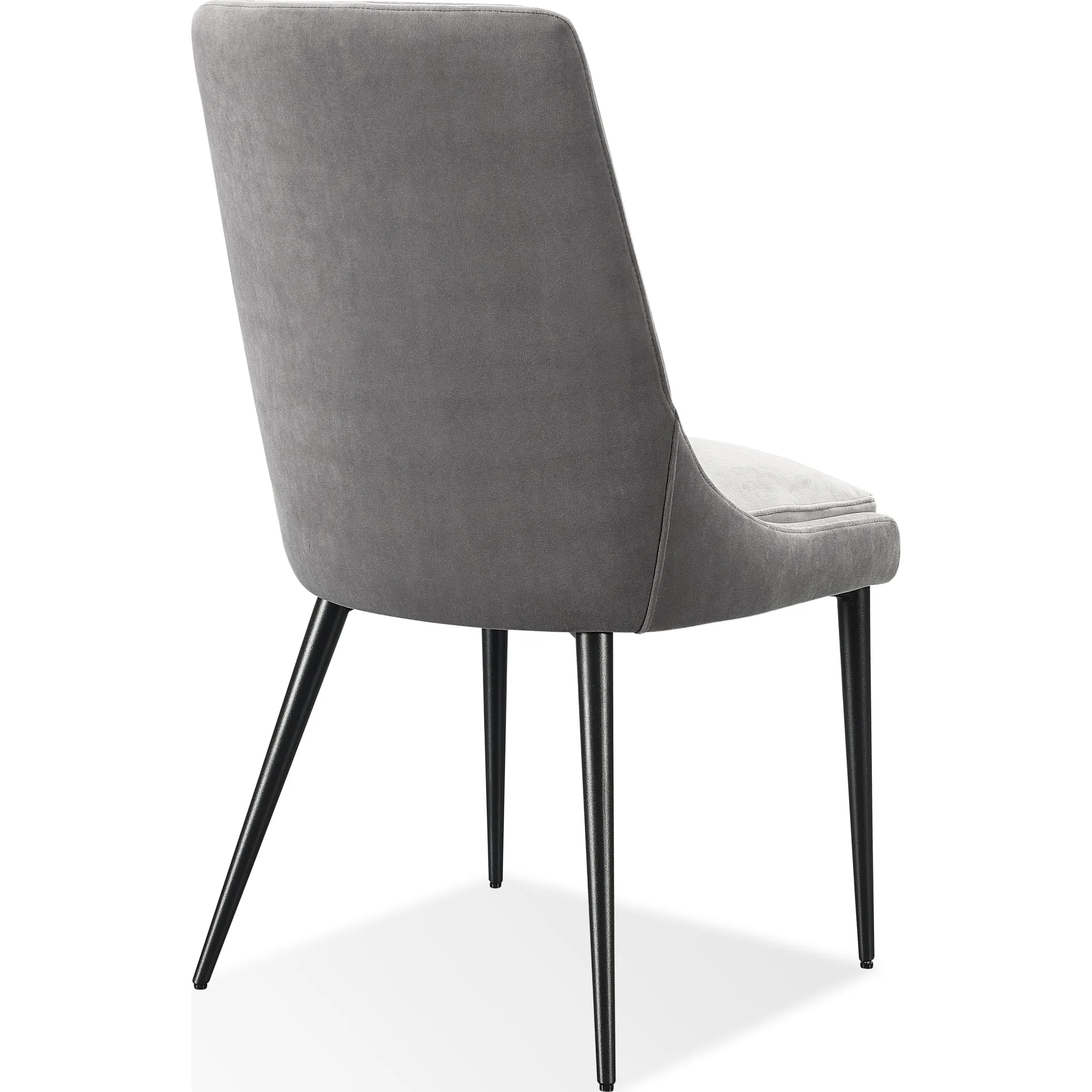 Winston Upholstered Metal Leg Dining Chair in Goose and Black Modus