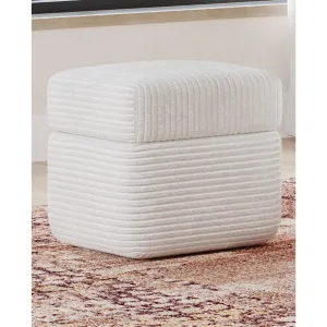 Wisteria Upholstered Storage Ottoman in Frosty Corduroy Modus